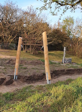 Baubeginn auf dem Spielplatz Mahndorf